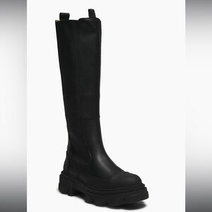 NWT Ganni Black Knee High Boots